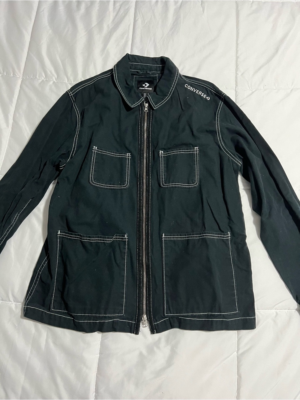 Converse Black Zip-Front Jacket